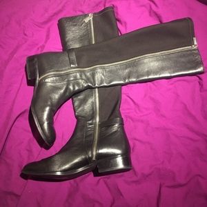 Black Michael Kors Riding Boots